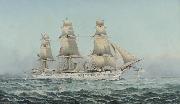 Henry J. Morgan HMS 'Boadicea' oil painting reproduction